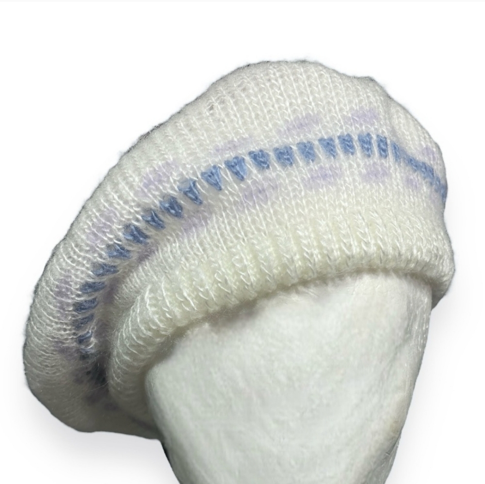 WARM COUNTRY Pastel Knit Multicolored Beret
